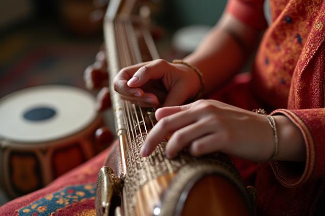 सितार, तबला और हारमोनियम जैसे पारंपरिक भारतीय संगीत वाद्ययंत्रों को ट्यून करना